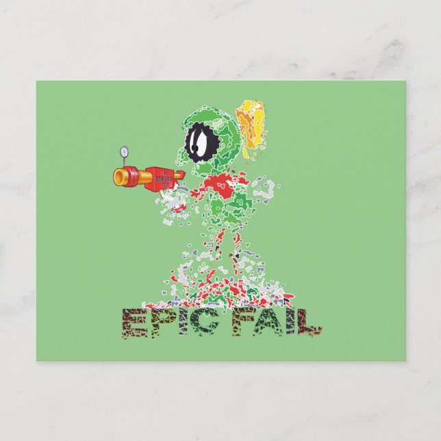 MARVIN THE MARTIAN™ Epic Fail Postcard (Front)