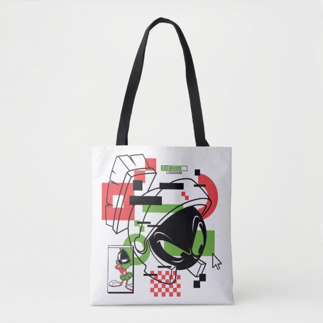 MARVIN THE MARTIAN™ Glitch Tote Bag (Front)