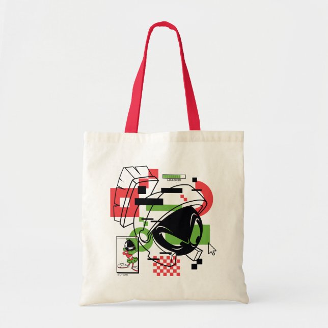 MARVIN THE MARTIAN™ Glitch Tote Bag (Front)