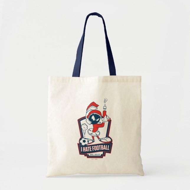 MARVIN THE MARTIAN™ "I Hate Football" Graphic Tote Bag (Front)
