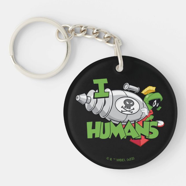 MARVIN THE MARTIAN™ I Laser Humans Key Ring (Front)