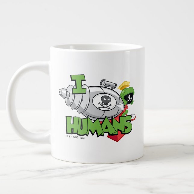 MARVIN THE MARTIAN™ I Laser Humans Large Coffee Mug (Left)