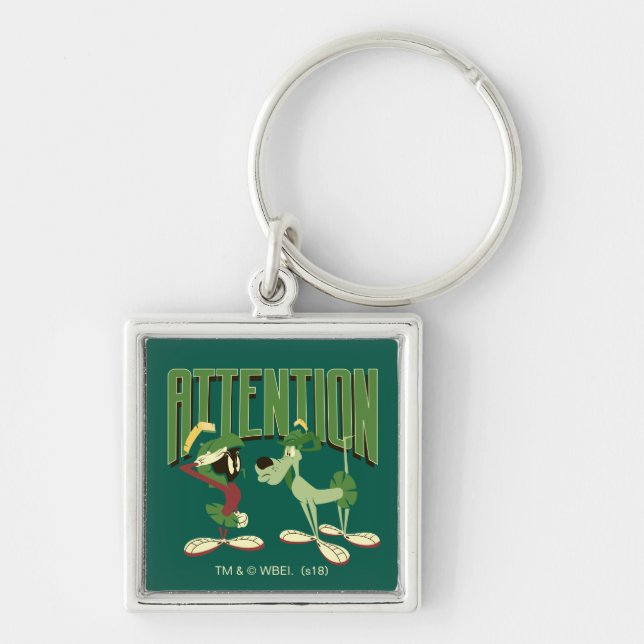 MARVIN THE MARTIAN™ & K-9 "Attention" Key Ring (Front)