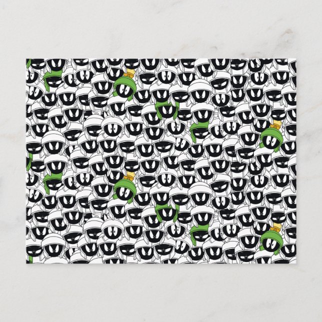 MARVIN THE MARTIAN™ Line Art Colour Pop Pattern Postcard (Front)