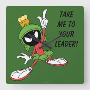 MARVIN THE MARTIAN™ Proclamation Square Wall Clock