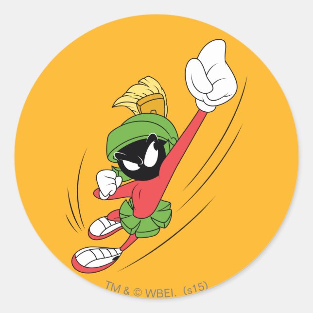 MARVIN THE MARTIAN™ Punch Classic Round Sticker (Front)