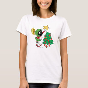 MARVIN THE MARTIAN™ putting star on tree T-Shirt