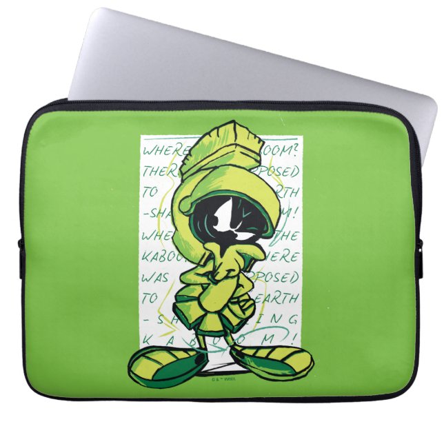 MARVIN THE MARTIAN™ Quote Sketch Laptop Sleeve (Front)