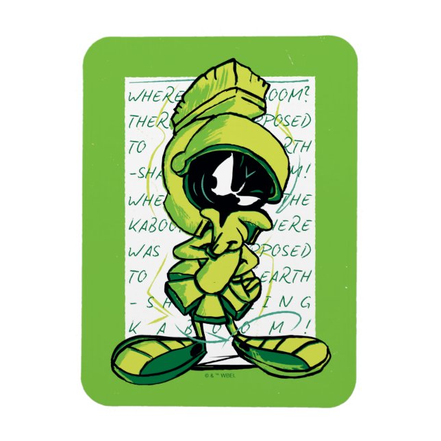 MARVIN THE MARTIAN™ Quote Sketch Magnet (Vertical)