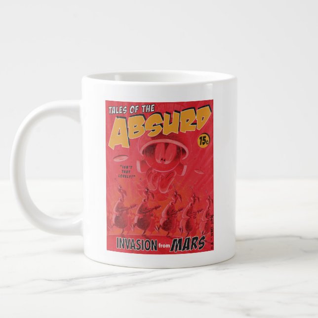 MARVIN THE MARTIAN™ Retro Invasion From Mars Comic Large Coffee Mug (Left)
