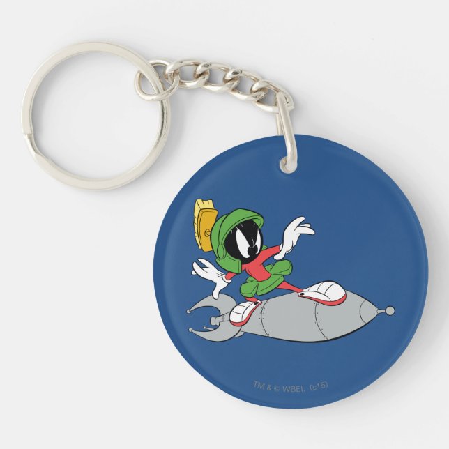 MARVIN THE MARTIAN™ Riding Rocket Key Ring (Front)