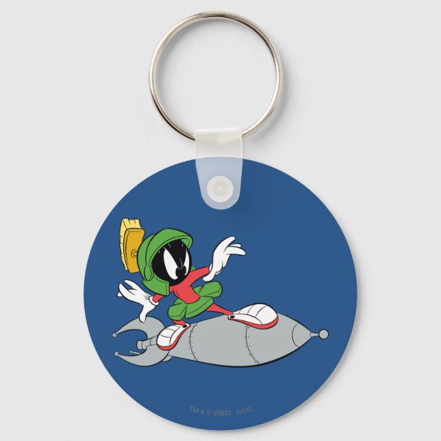 MARVIN THE MARTIAN™ Riding Rocket Key Ring (Front)
