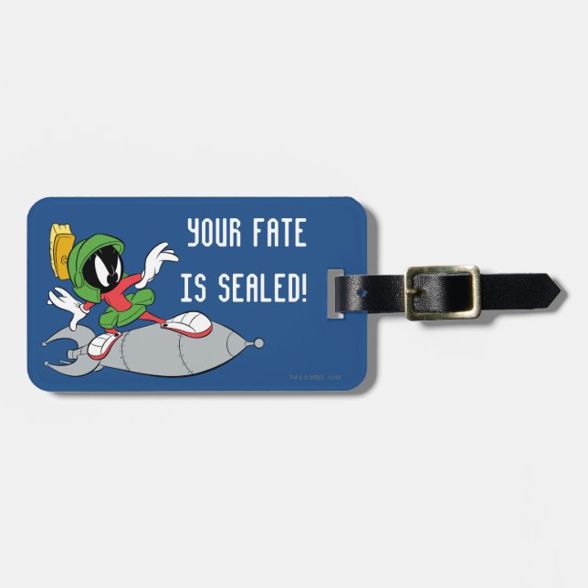 MARVIN THE MARTIAN™ Riding Rocket Luggage Tag (Front Horizontal)
