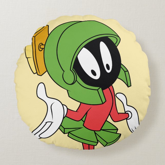 MARVIN THE MARTIAN™ Shrug Round Cushion (Front)