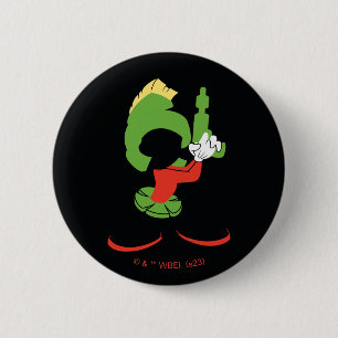 MARVIN THE MARTIAN™ Silhouette With Raygun 6 Cm Round Badge