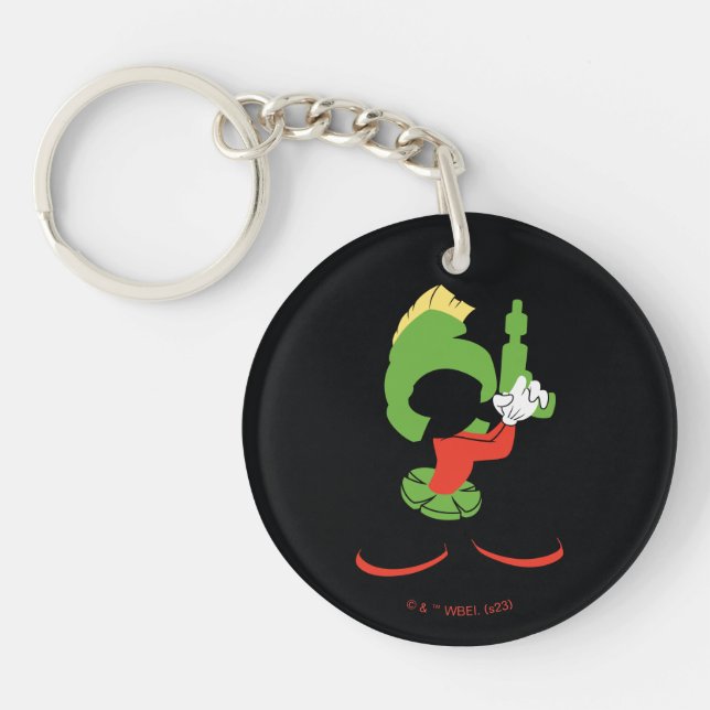 MARVIN THE MARTIAN™ Silhouette With Raygun Key Ring (Front)
