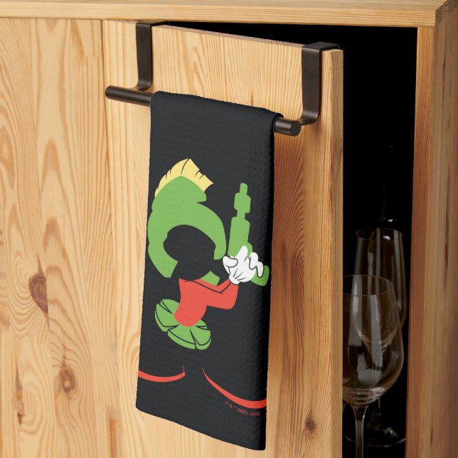MARVIN THE MARTIAN™ Silhouette With Raygun Tea Towel (Thirds Fold)