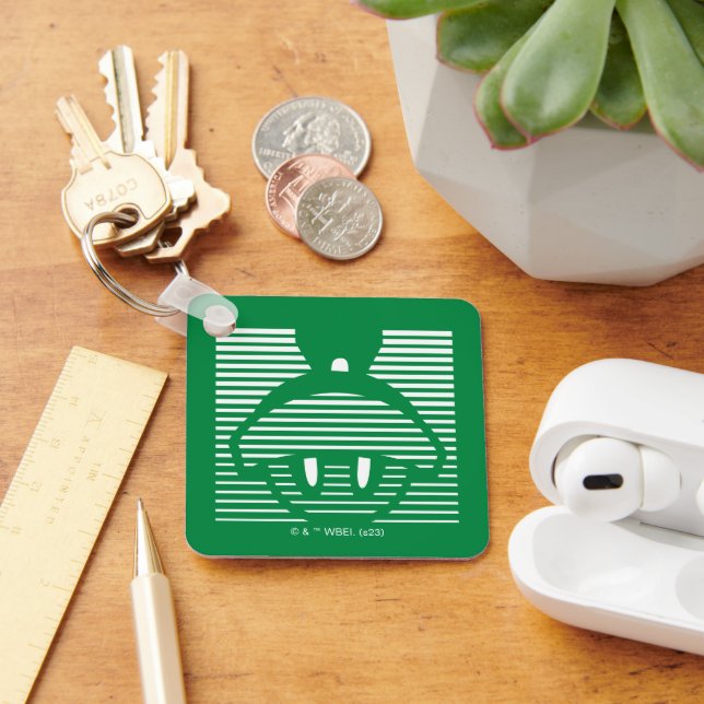 MARVIN THE MARTIAN™ Striped Icon Key Ring (Desk)