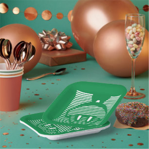 MARVIN THE MARTIAN™ Striped Icon Paper Plate