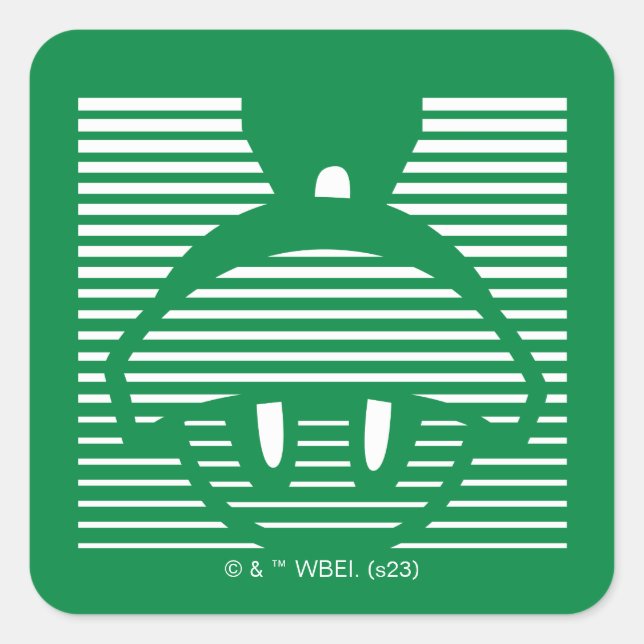 MARVIN THE MARTIAN™ Striped Icon Square Sticker (Front)