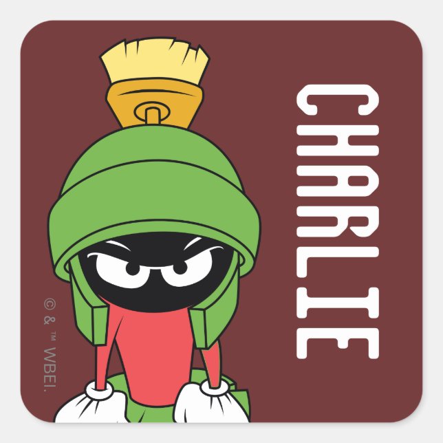 MARVIN THE MARTIAN™ Upset Square Sticker (Front)