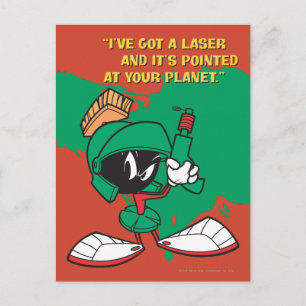 MARVIN THE MARTIAN™ with Laser Pointed Up Postcard
