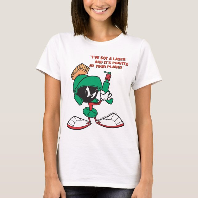 MARVIN THE MARTIAN™ with Laser Pointed Up T-Shirt (Front)