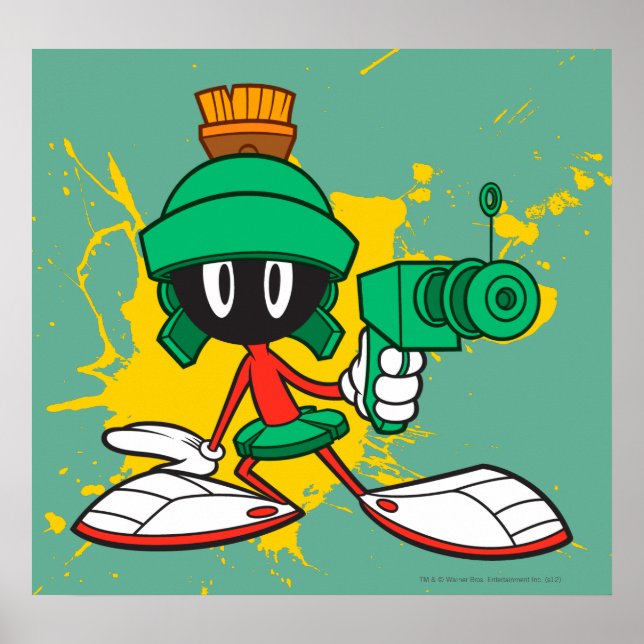 Marvin With Gun Poster (Front)