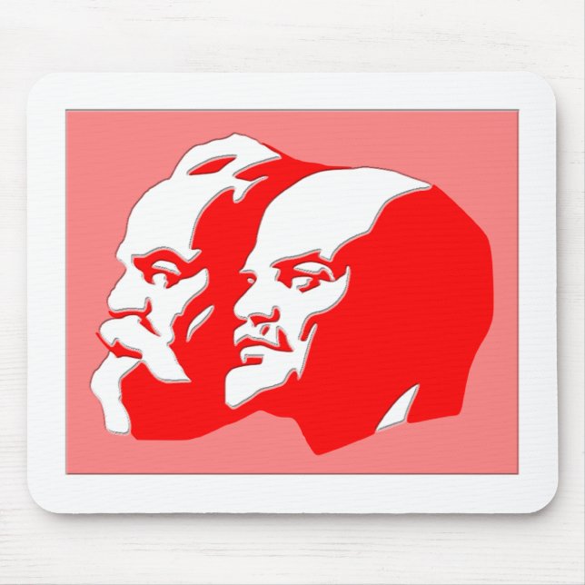 Marx And Lenin Mouse Mat (Front)