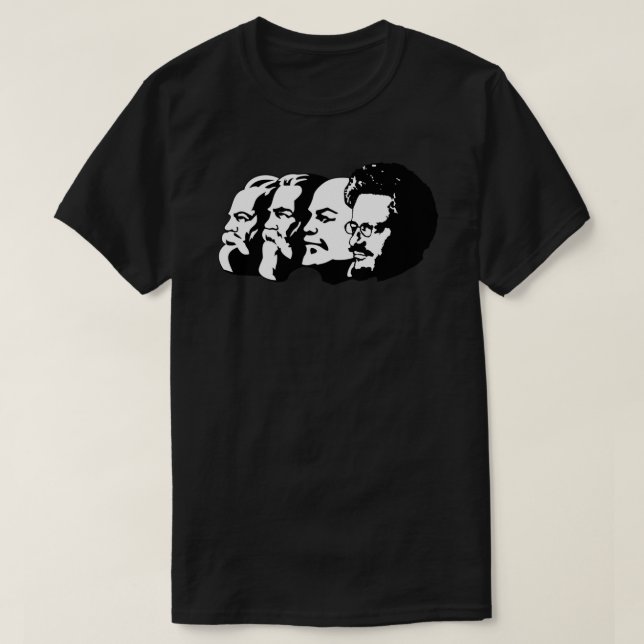 Marx, Engels, Lenin, Trotsky Sticker T-Shirt (Design Front)