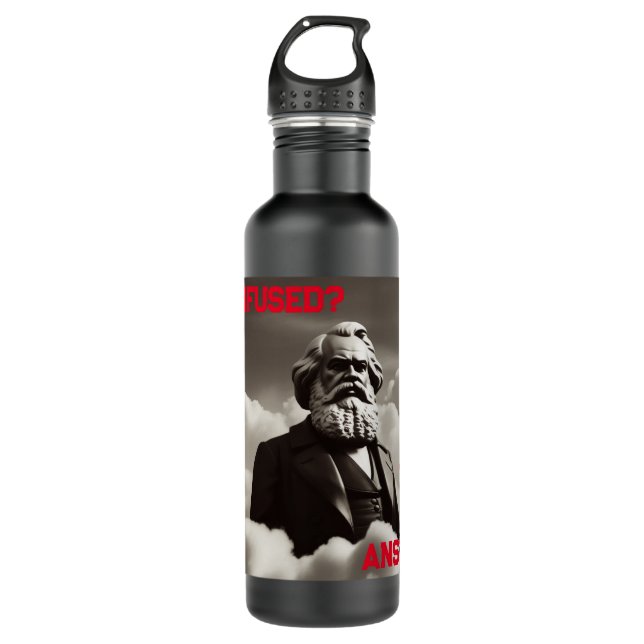 Marx has answers Water Bottle (Front)