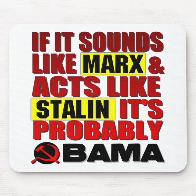 Marx, Stalin? Obama! Mouse Mat (Front)