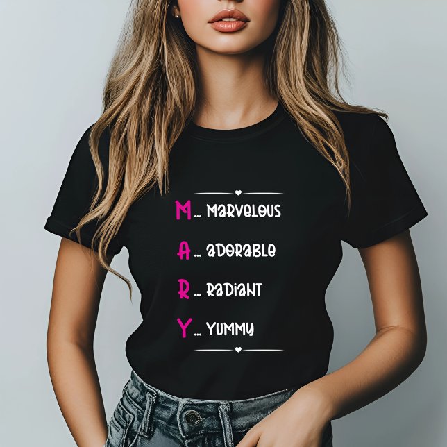 Mary Acronym Funny Personalised Name T-Shirt (Creator Uploaded)