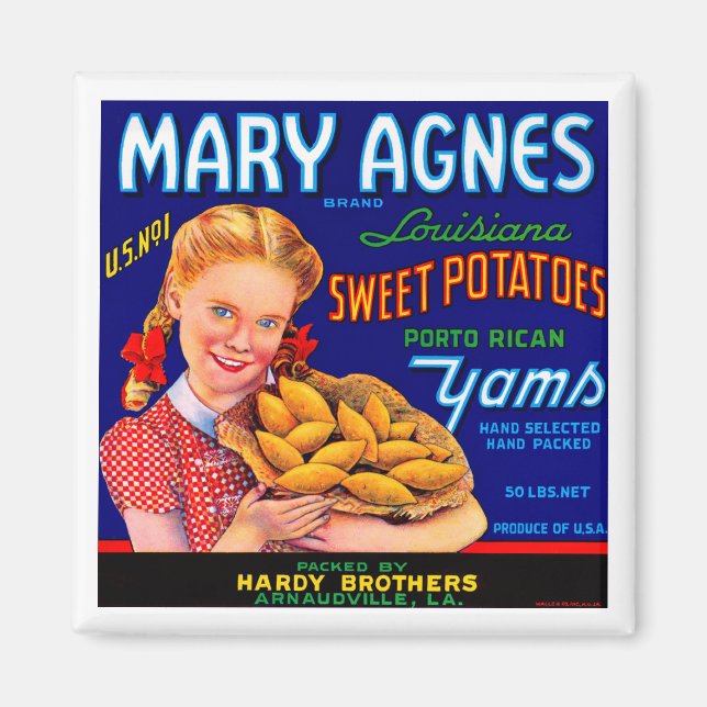 Mary Agnes Louisiana Yams Magnet (Front)