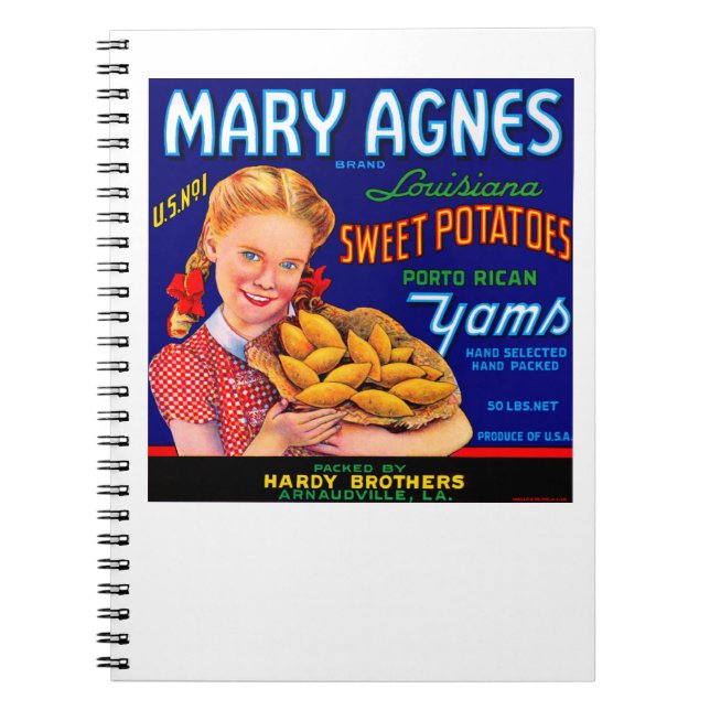 Mary Agnes Louisiana Yams Notebook (Front)
