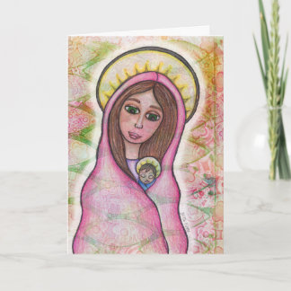 Mary and Baby Jesus Christmas Card