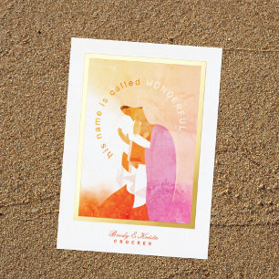 Mary and Baby Jesus Christmas Foil Holiday Card