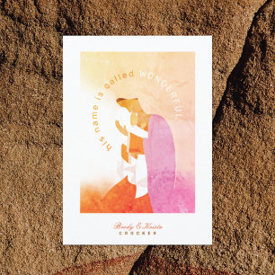 Mary and Baby Jesus Christmas Holiday Card