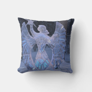Mary And Baby Jesus Night Snow Winter Sculpture Cushion