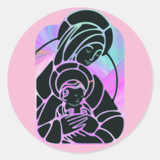 mary and baby jesus stickers