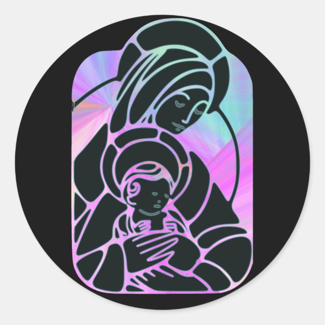 mary and baby jesus stickers (Front)