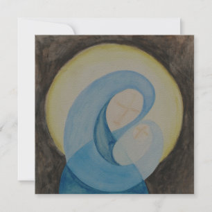 Mary and Child eco-friendly square Christmas card