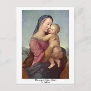 Mary And Christ Child By Raffael Postcard