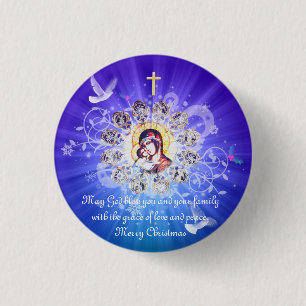 Mary and Jesus 3 Cm Round Badge