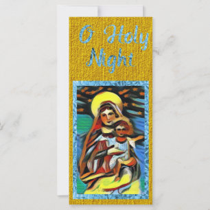 Mary and Jesus Art Christmas Flat Card