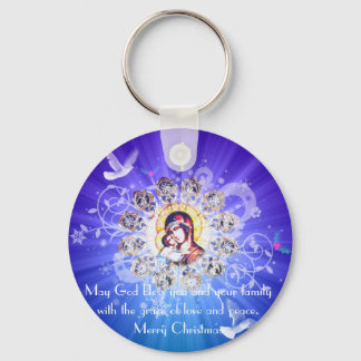 Mary and Jesus Key Ring