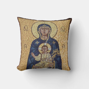 Mary And Jesus Mosaic Cushion