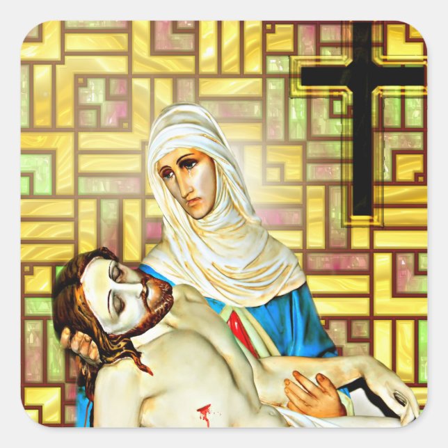 mary and jesus stickers (Front)