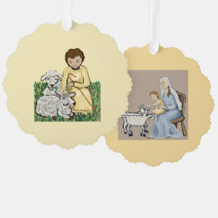 Mary and Jesus Tree Decoration Card