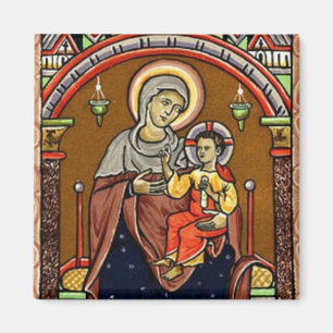 Mary and Jesus Vintage Magnet